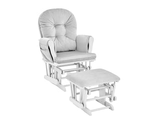 Mason - Glider And Ottoman White Wood by Couch.com