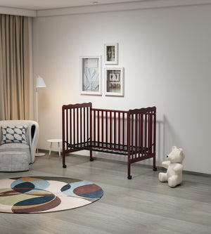 Crib 3 In 1 Convertible, Made Of Sustainable Pinewood, Non Toxic Finish, Comes With Locking Wheels, Wooden Nursery Furniture by Couch.com