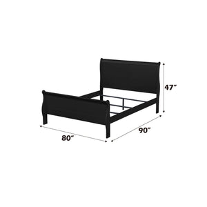 Louis Philippe Sleigh Style Bed