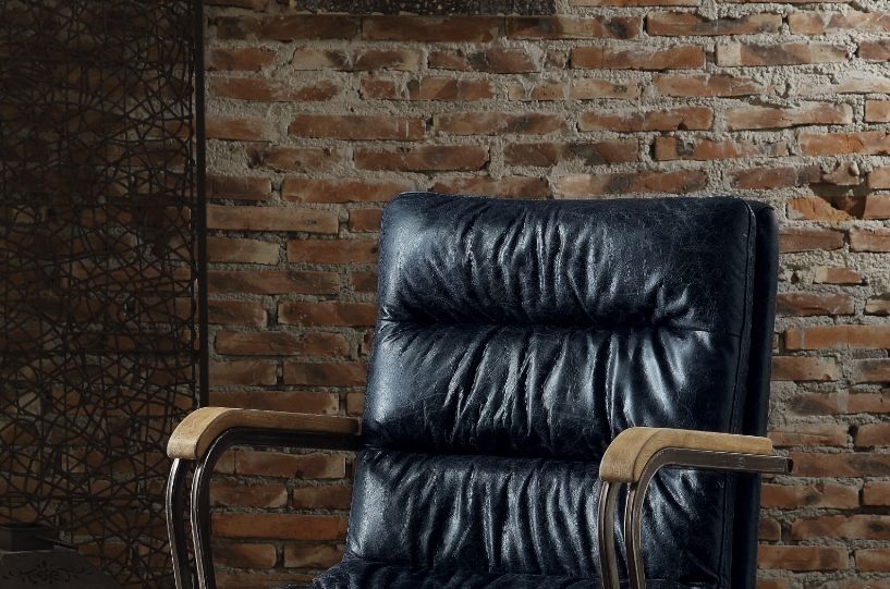Harith - Retro Top Grain Leather Office Chair by Couch.com