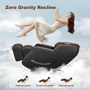 Deluxe - Massage Chair, Full Body Zero Gravity Recliner With Ai Voice Control, Sl Track, Bluetooth, Foot Rollers, Airbags, Heating - Black by Couch.com