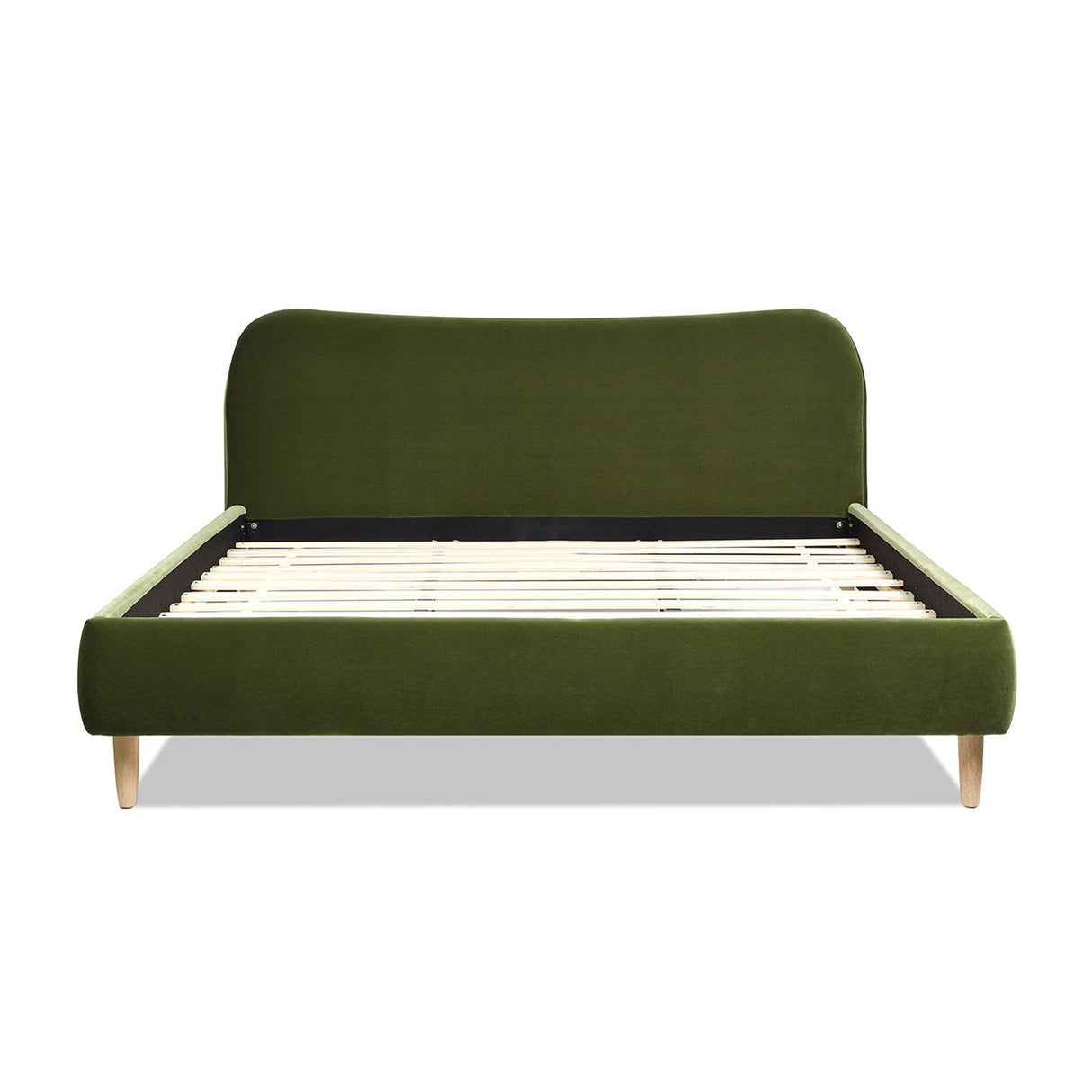 Roman - Curved Headboard Upholstered Platform Bed by Couch.com