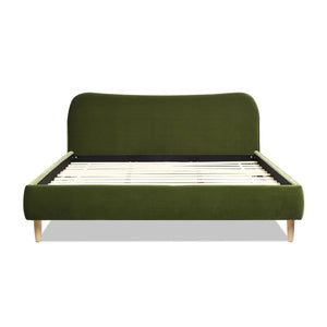 Roman - Curved Headboard Upholstered Platform Bed by Couch.com