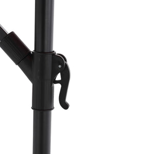 10ft Solar LED Offset Hanging Market Patio Umbrella (Orange)