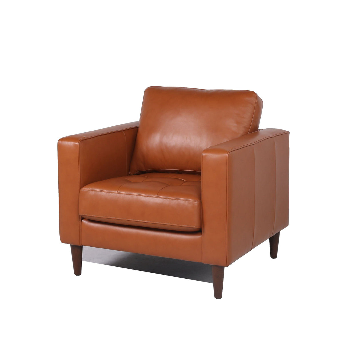 Mid-Century Tufted Leather Chair by Couch.com