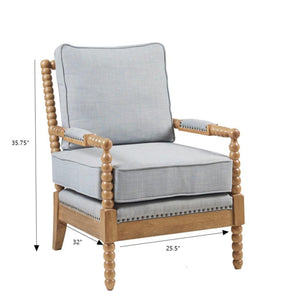 Arm Chair With Open Back Spindle Design And Padded Armrests by Couch.com