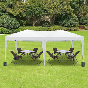 10'X20' Folding Canopy With 6 Removable Sidewalls Outdoor Event Shelter UPF 50+ Gazebo Portable Tents For Parties Beach Camping Wedding Ez Pop Up Canopy by Couch.com