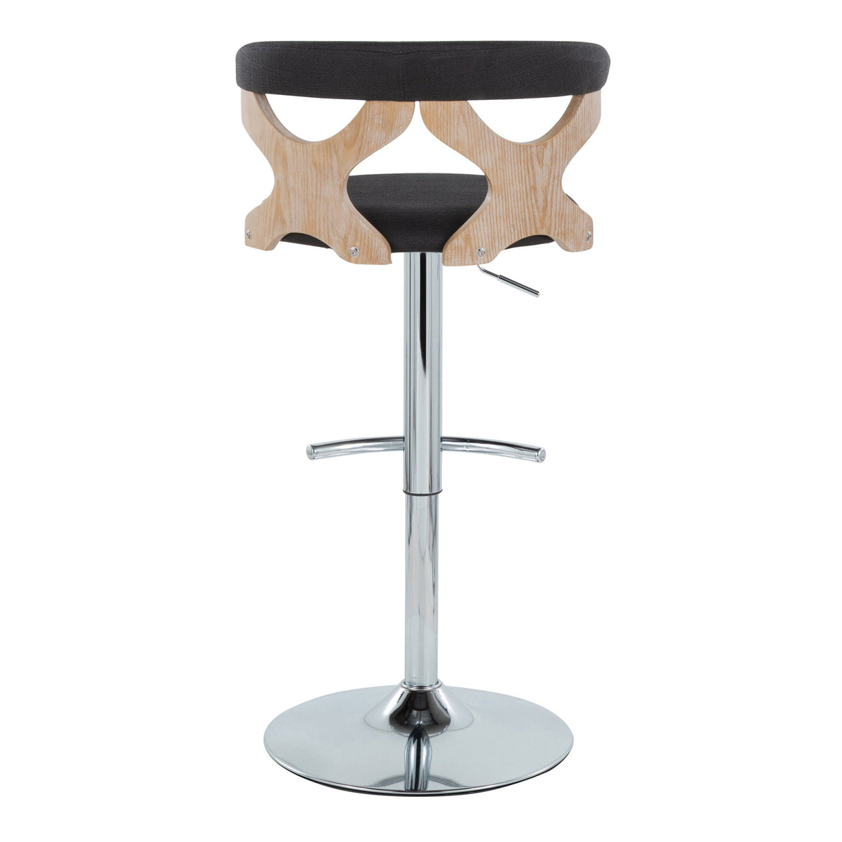 Gardenia - Contemporary Adjustable Barstool With Swivel / Rounded T Footrest (Set of 2) by Couch.com