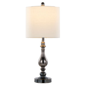 Montgomery - Contemporary Table Lamp Built In USB Port (Set of 2) - Gun / White by Couch.com