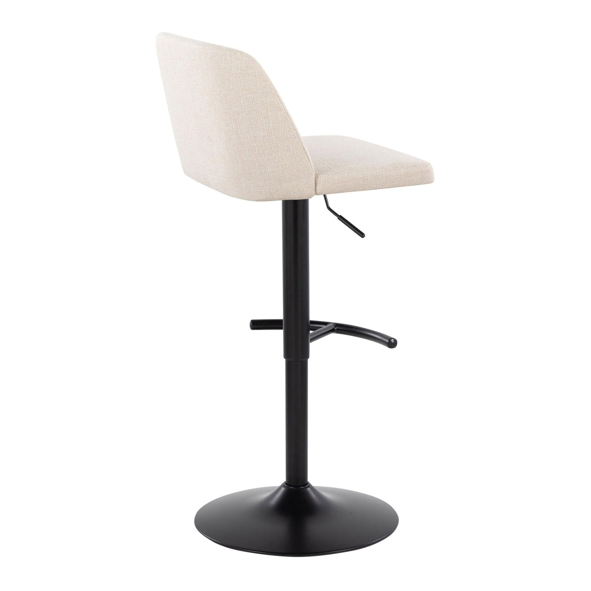 Toriano - Contemporary Adjustable Bar Stool With Rounded T Footrest (Set of 2) by Couch.com