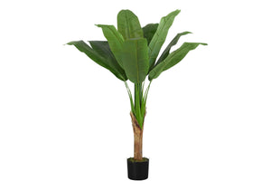 43" Tall, Artificial Plant, Banana Tree, Indoor, Faux, Fake, Floor, Greenery, Potted, Real Touch, Decorative - Green / Black by Couch.com