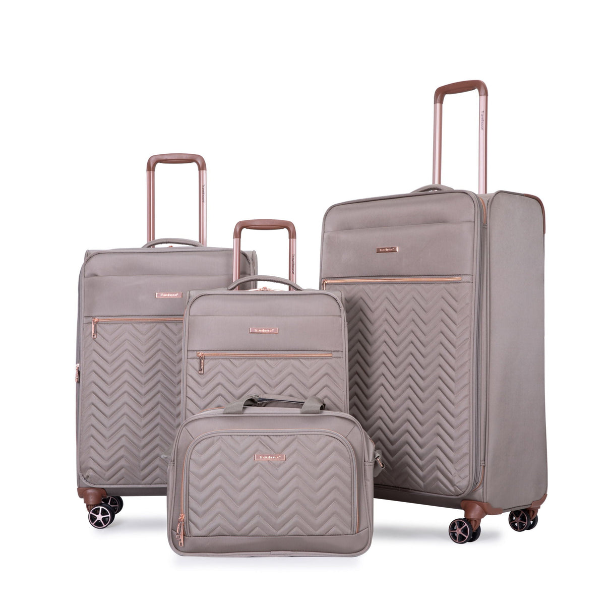4 Piece Set, Softshell Suitcase Spinner Wheels Terylene Luggage Sets by Couch.com