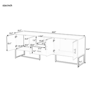 TV Cabinet With 1 Drawer, 2 Cabinets, Handles And Anti-Tip Device by Couch.com