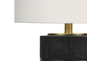 Table Lamp, Lighting, Resin, Contemporary - Black / Cream by Couch.com