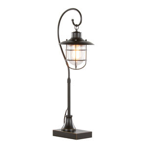 Landen 33" Contemporary Metal Task Lamp in Oil Rubbed Bronze - Set of 2