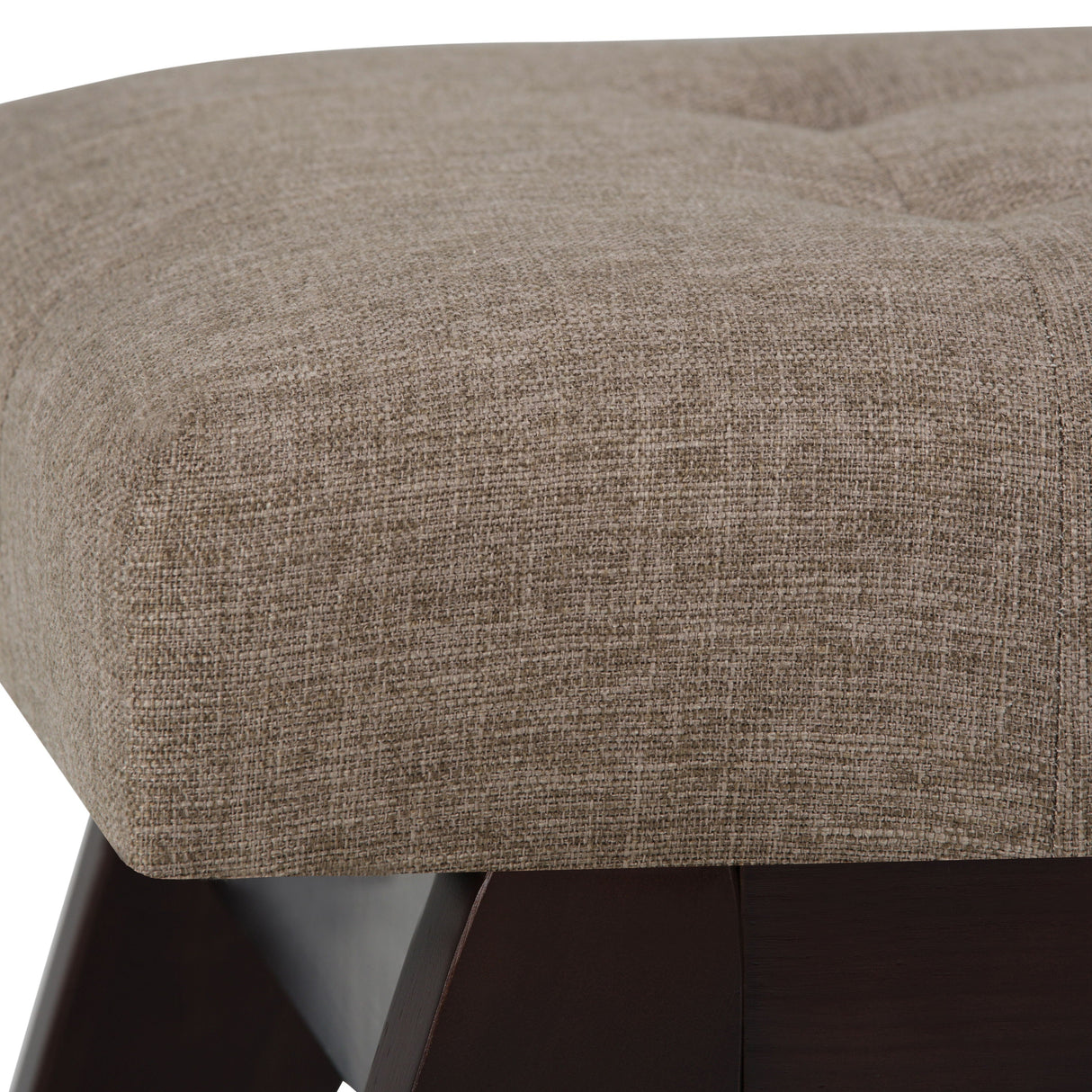 Draper - Upholstered Mid Century Tufted Ottoman Bench by Couch.com