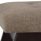 Draper - Upholstered Mid Century Tufted Ottoman Bench by Couch.com