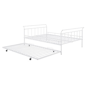 Metal Daybed With Curved Handle Design And Trundle by Couch.com