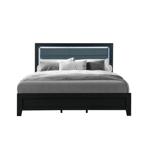 Carlos - 5 Pieces Queen Bedroom Set, Modern Design - Black by Couch.com