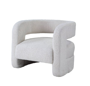 Yitua - Teddy Sherpa Accent Chair - White by Couch.com
