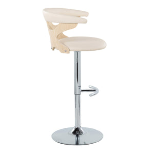 Gardenia - Contemporary Adjustable Barstool & Swivel, Rounded T Footrest (Set of 2) by Couch.com