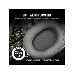 CORSAIR HEADSET GAMING BLUETOOTH WIRELESS HS55-WHITE