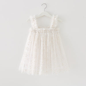 Summer Girls' Sweet Spaghetti-strap Gauze Skirt