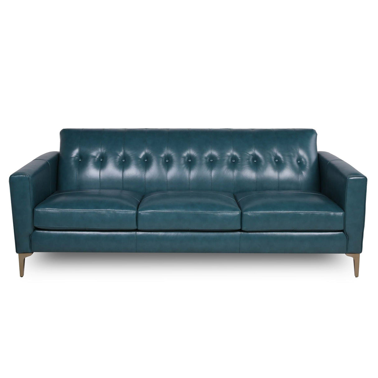 Mid-Century Tufted Leather Sofa by Couch.com