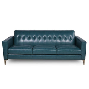 Mid-Century Tufted Leather Sofa by Couch.com