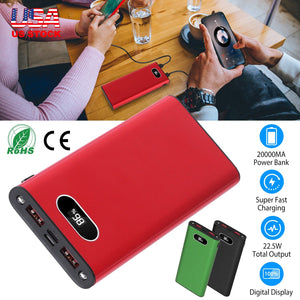 20000Mah Power Bank Portable Charger External Battery Pack 22.5W Super Fast Charging with LED Display Flashlight Fit for iPhone Samsung by DirectDeals