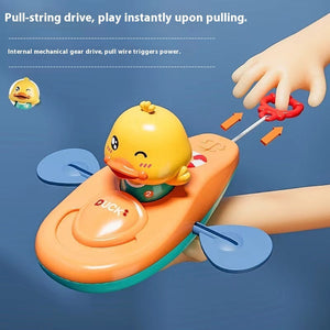 Baby Yellow Duck Playing In The Water Toy Kayaking