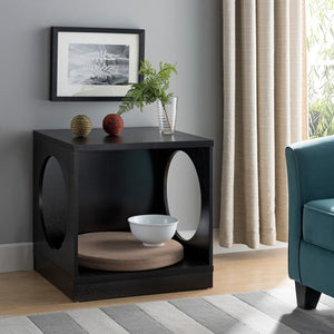 Circle Design Comfortable Pet End Table With Removable Mat - Red Cocoa by Couch.com