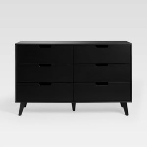 Mid-Century Hans 6 Drawer Dresser With Cut-Out Handles by Couch.com