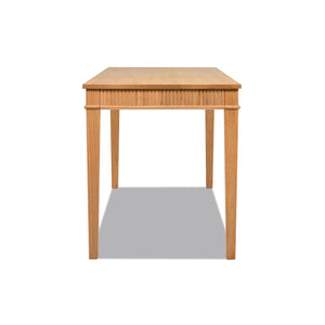 Dumont - Modern Farmhouse 1 Drawer Fluted Home Office Writing Desk - Natural Blonde by Couch.com