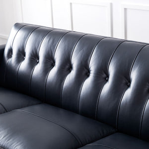 Mid-Century Tufted Leather Sofa by Couch.com