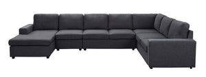Hayden - Linen 7 Seat Reversible Modular Sectional Sofa Chaise by Couch.com