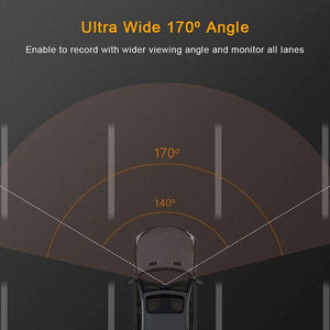 Touch Screen Dash Cam 4" 1080P Dual Lens Car DVR Recorder Front And Rear Camera