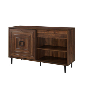Contemporary Sliding Door Sideboard With Detail - Dark Walnut by Couch.com