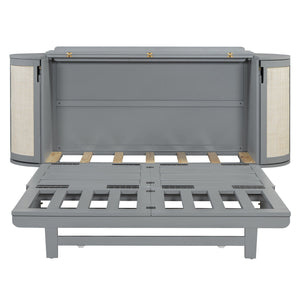 Murphy Bed With Hidden Storage & Modern Woven Design by Couch.com