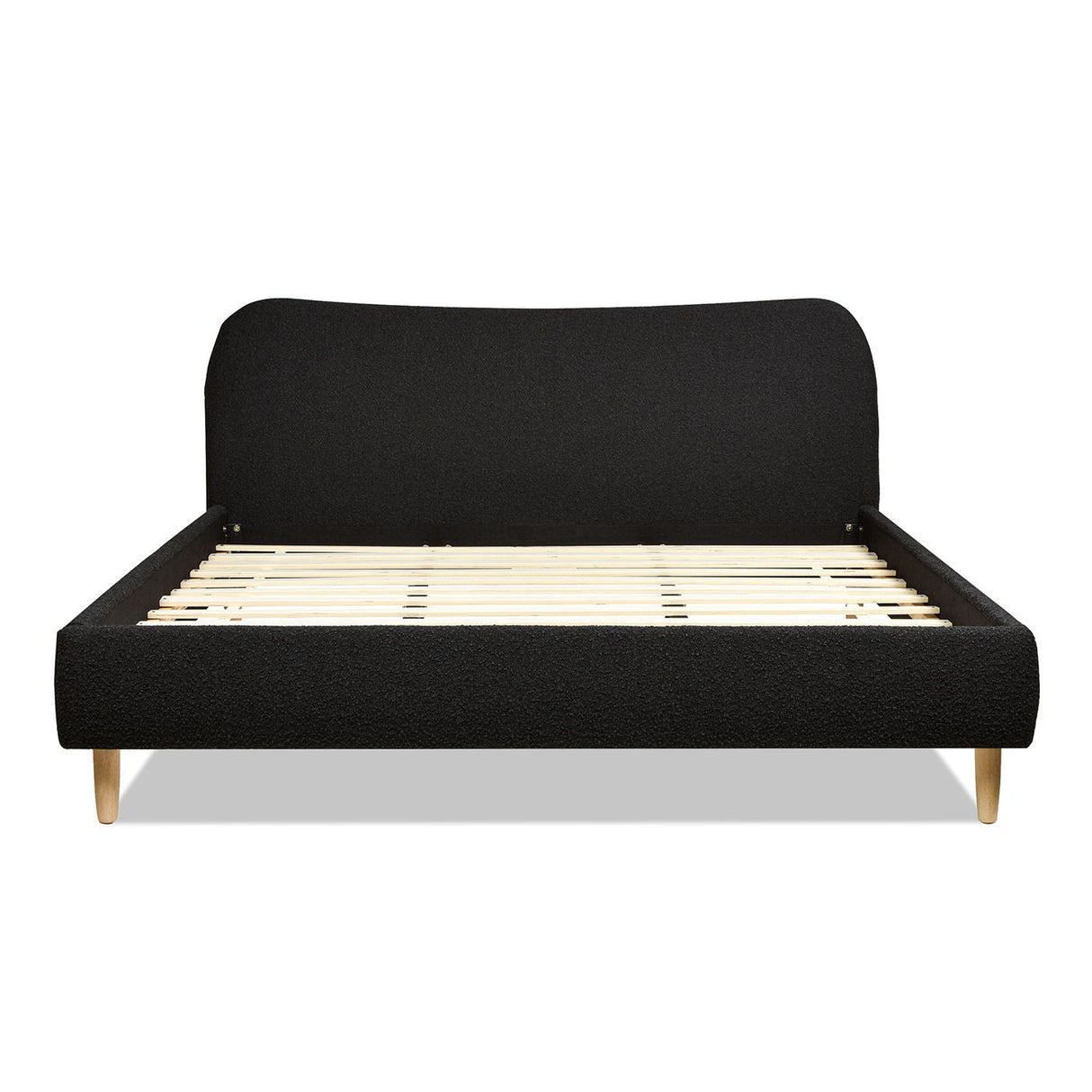 Roman - Curved Headboard Upholstered Platform Bed by Couch.com