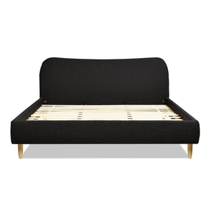 Roman - Curved Headboard Upholstered Platform Bed by Couch.com