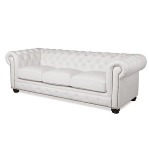 Traditional Tufted Leather Chesterfield Nailhead Sofa by Couch.com