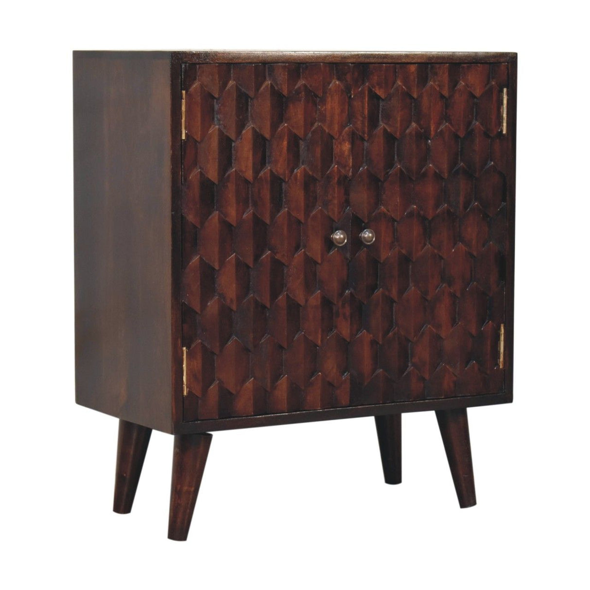 Mini Pineapple Carved Cabinet - Walnut Brown by Couch.com