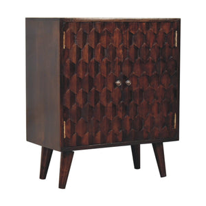 Mini Pineapple Carved Cabinet - Walnut Brown by Couch.com