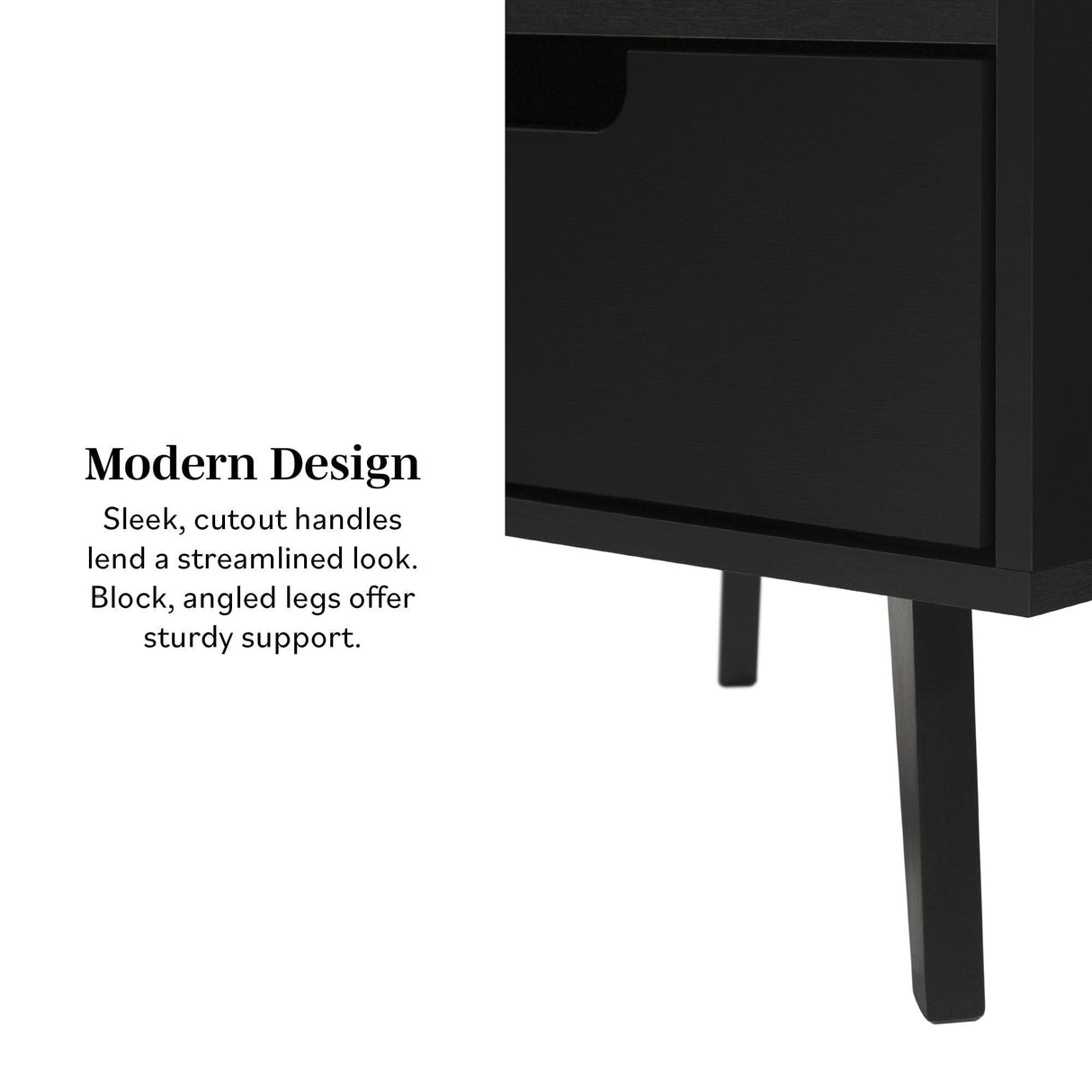 Modern 1 Drawer Nightstand With Open Cubby by Couch.com