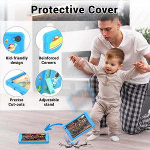 Contixo K80A - 8" Kids Tablet, 2025 Model, 80 FREE Disney eBooks, Educational Android Tablet for Ages 3-12, 32GB, Kid-Proof Case with Kickstand, Android 13 by Contixo