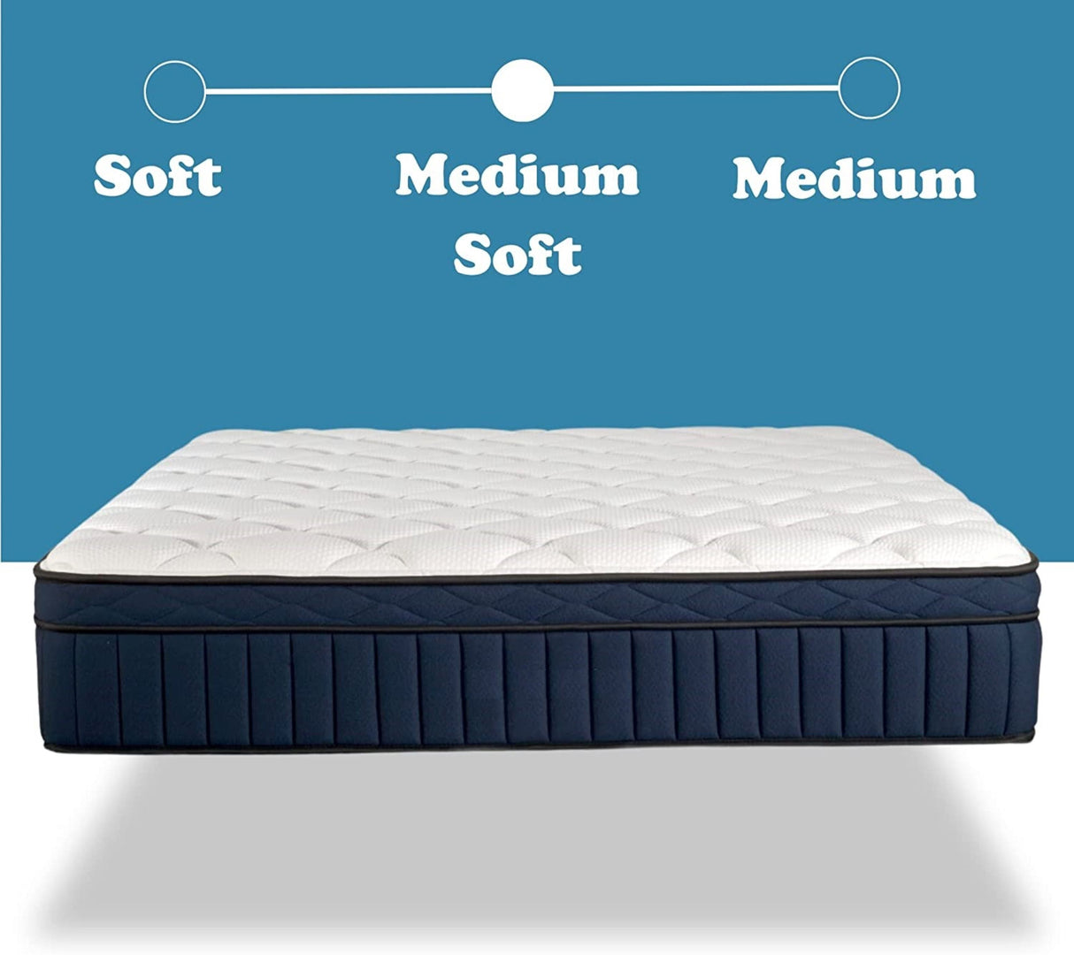 Tranquility 12" Medium Pillow-Top Memory Foam Edge Support Pocket Spring Premium Hybrid Mattress by Couch.com