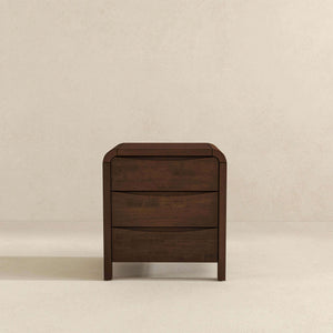 Lionel - Mid-Century Modern Nightstand 3 Drawer Bed Side Table - Brown by Couch.com