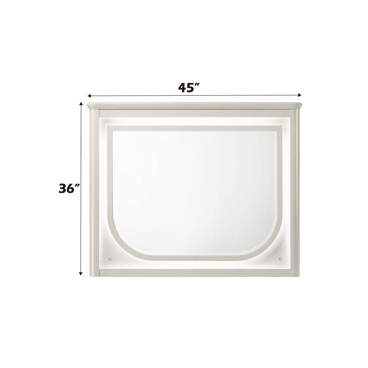 Laveda Mirror With LED - White