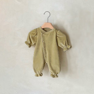 Long-style One-piece Romper With A Single Row Of Snaps For Babies